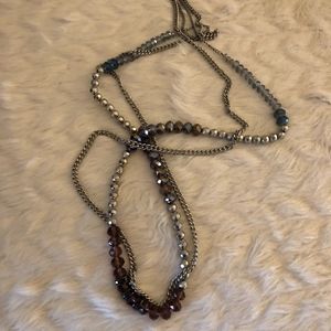 Beautiful Double Strand beaded long necklace